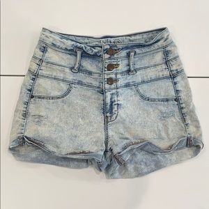 Jean High Waisted Shorts